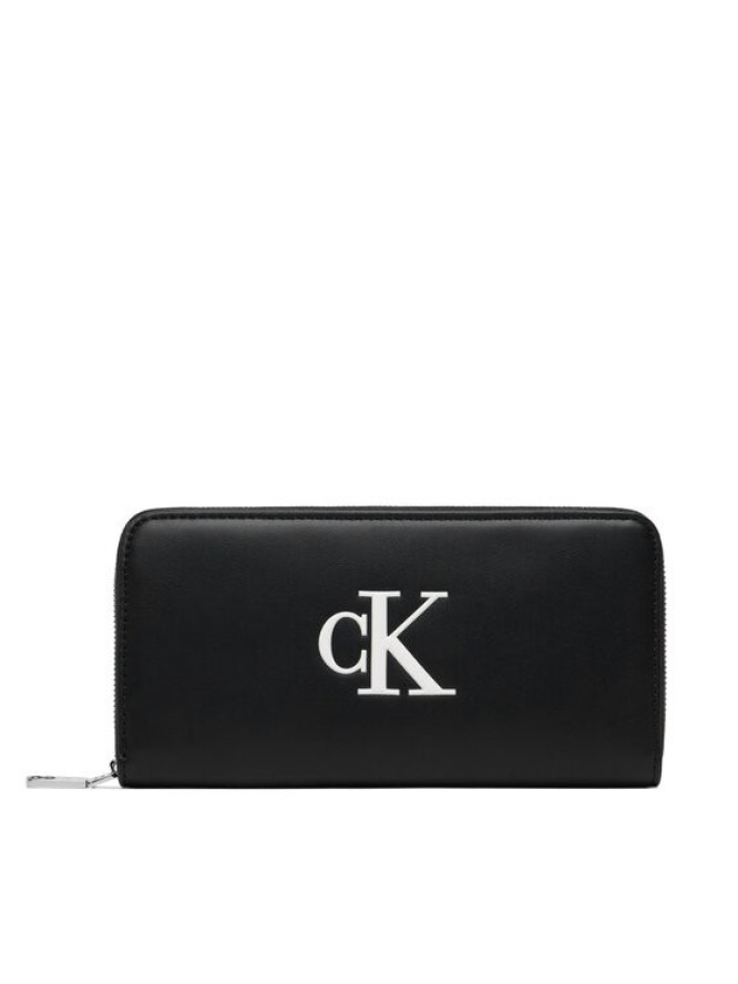 Calvin Klein Portfel Bold Ck Long Zip Around LV04F1077G Czarny