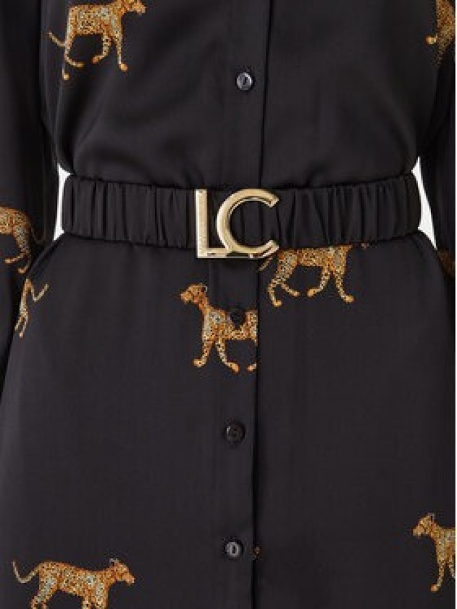 LOLA CASADEMUNT Sukienka koszulowa LS2616091 Czarny Regular Fit