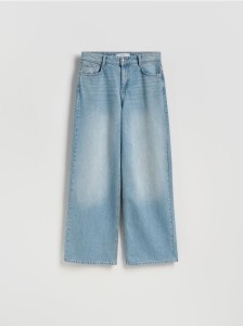 Jeansy baggy fit - turkusowy