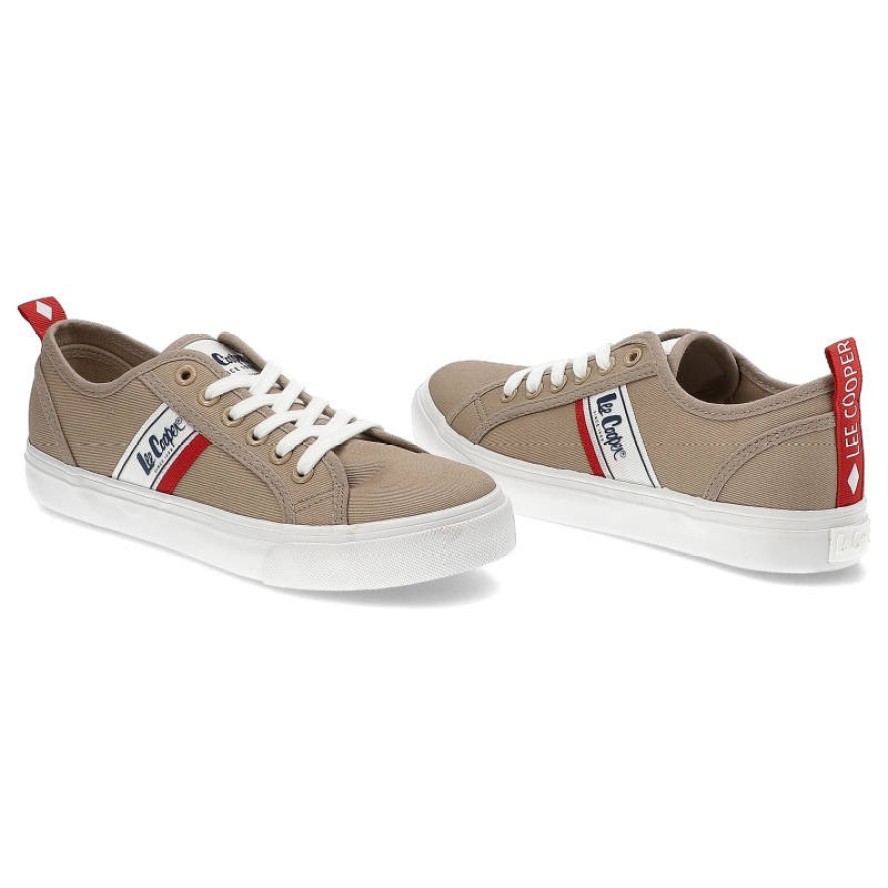 Trampki damskie Lee Cooper, tekstylna cholewka o lekkiej i trwałej konstrukcji klasyczne sznurowanie gumowa podeszwa, różowe, LCW-22-31-0831L