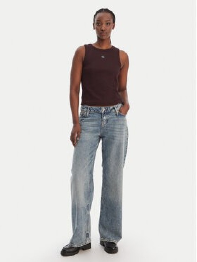 Calvin Klein Jeans Top LV047C201G Brązowy Slim Fit