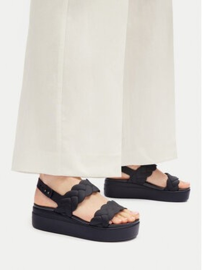 Crocs Sandały Brooklyn Woven Upper LW 209977 Czarny