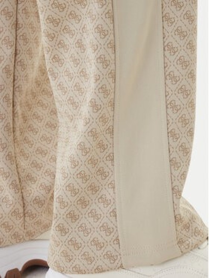 Guess Spodnie dresowe V6RB09 K2042 Beżowy Wide Leg