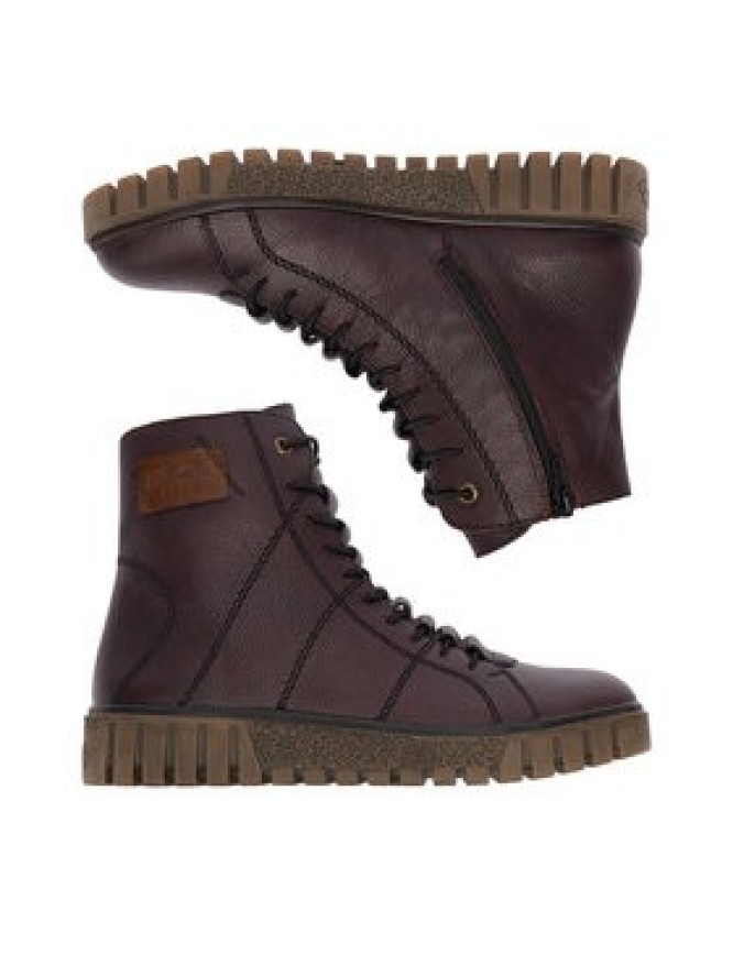 Rieker Trzewiki Y3421-35 Bordowy