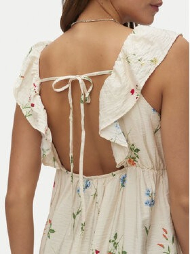 Vero Moda Sukienka letnia Josie 10324125 Beżowy Regular Fit