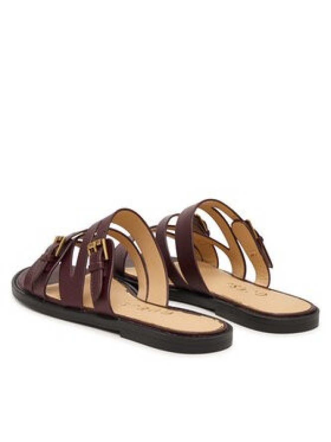 Guess Klapki FLJGRY LEA03 Bordowy