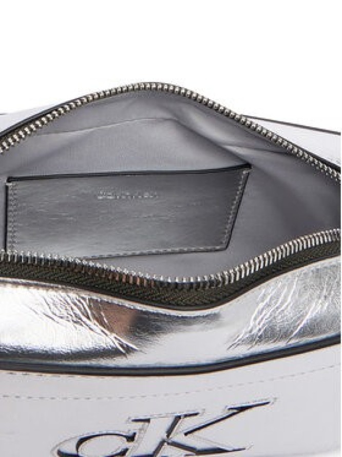 Calvin Klein Torebka Bold Ck Outline Mtl Camera Bag LV04F3896G Srebrny