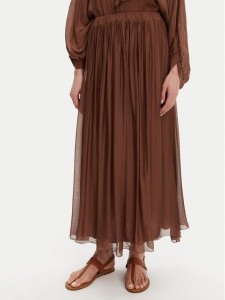 ViCOLO Spódnica midi TD0022 Brązowy Regular Fit
