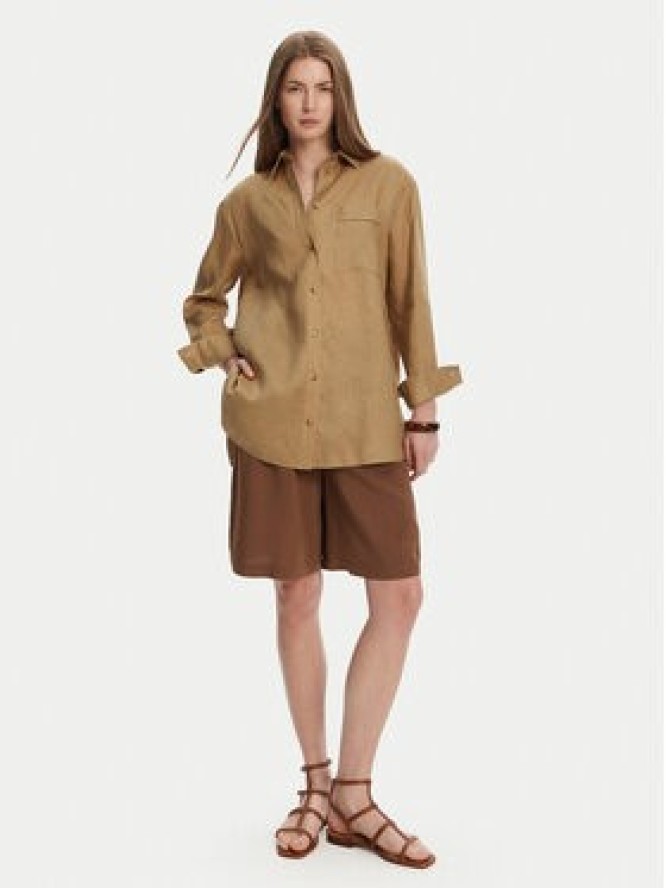 Max Mara Leisure Koszula Noel 2516111018 Brązowy Regular Fit