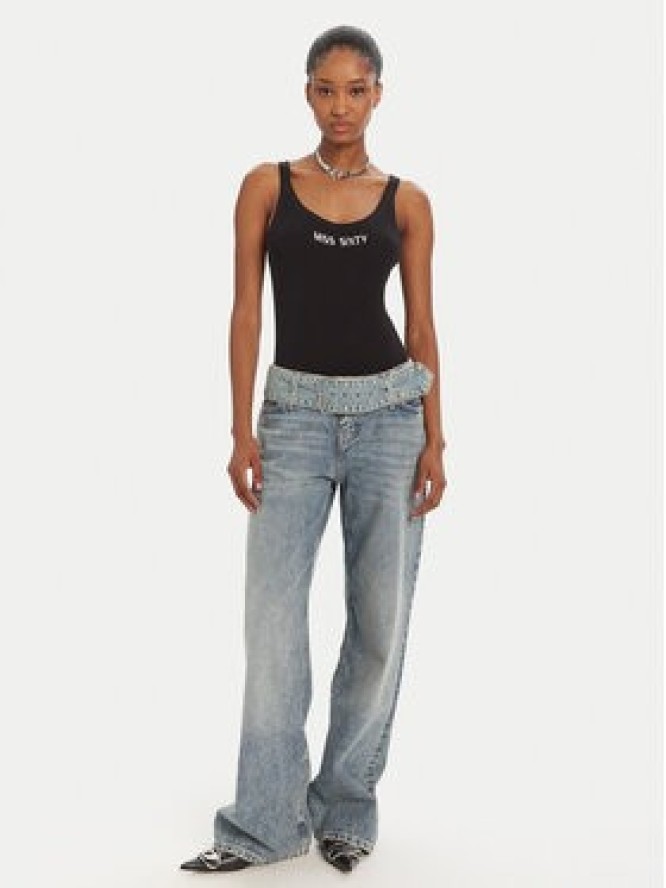 Miss Sixty Top 6L2RJ3580000 Czarny Slim Fit