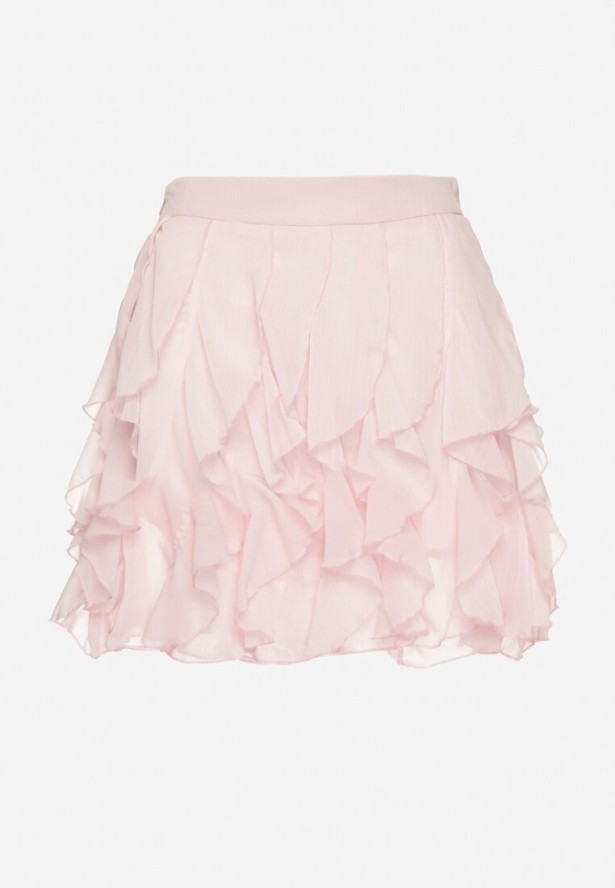 Różowe Spódnico-Szorty z Falbankami Vikavira