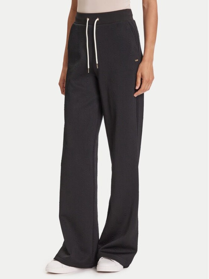 Guess Spodnie dresowe V5YB19 KBSL2 Czarny Regular Fit