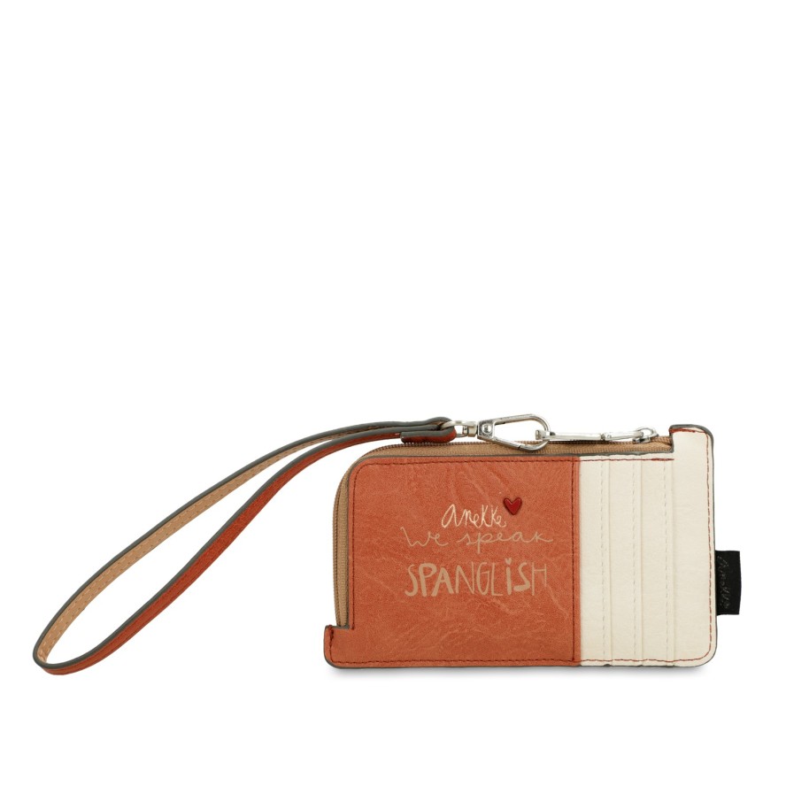 Pomarańczowy Mały Portfel Damski Anekke Z Laleczką