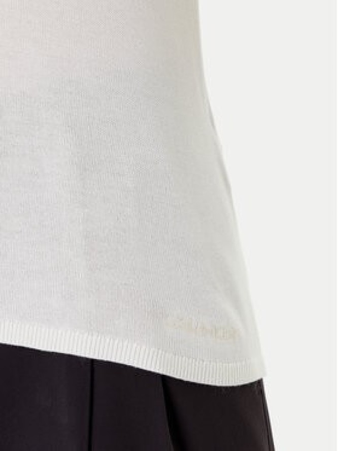 Calvin Klein Sweter LV044C341G Biały Regular Fit