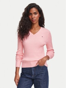 Tommy Hilfiger Sweter WW0WW44987 Różowy jasny Regular Fit