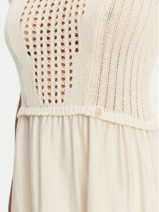 Liu Jo Sukienka letnia WA5386 MA44M Écru Regular Fit