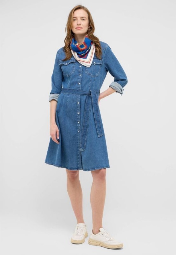 Damska Sukienka Mustang Style Elisa Denim Dress Denim Blue 1016938 5000 680
