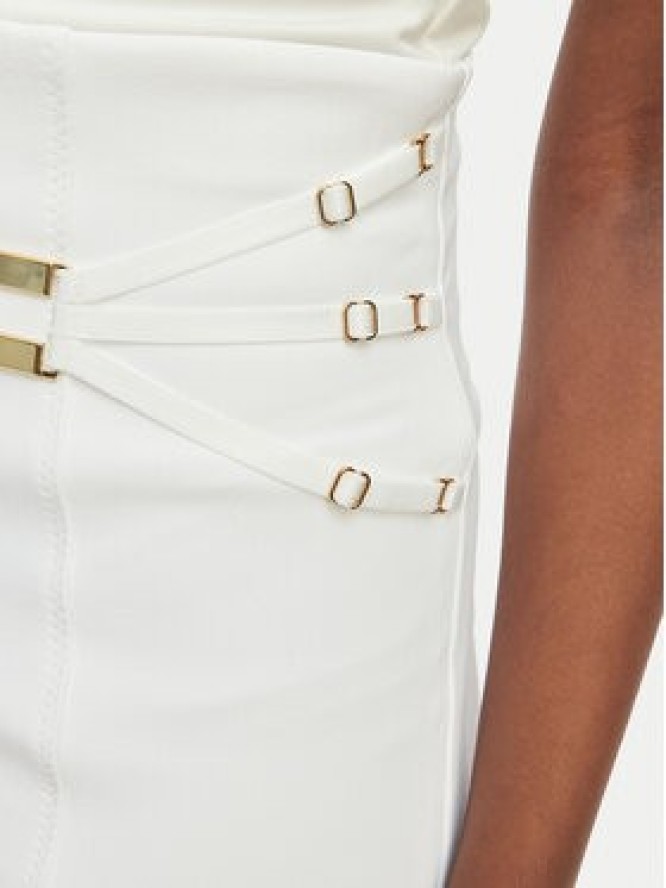 Elisabetta Franchi Spódnica mini GO-167-61E2-V320 Biały Regular Fit