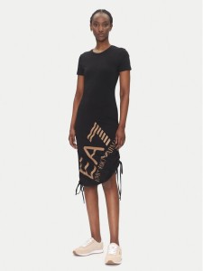 EA7 Emporio Armani Sukienka codzienna 7W000746 AF10373 UC001 Czarny Slim Fit