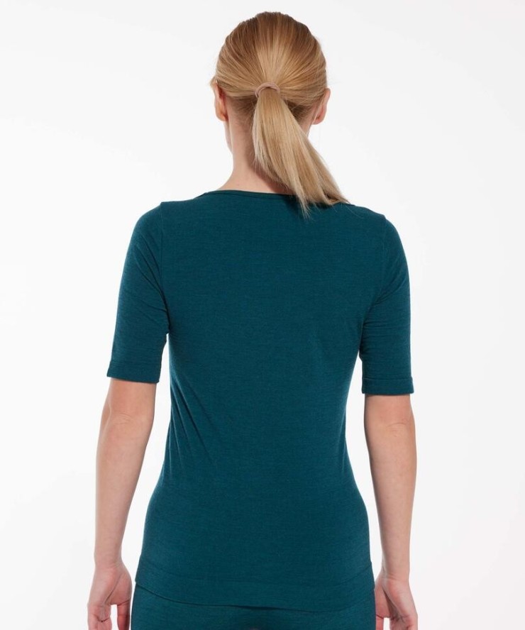 Koszulka damska z krótkim rękawem Brubeck JOGA MERINO