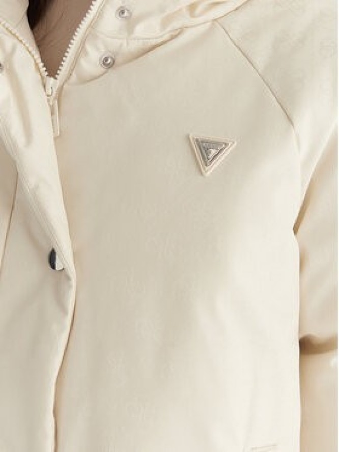 Guess Kurtka zimowa V5BL07 WGLW2 Écru Relaxed Fit
