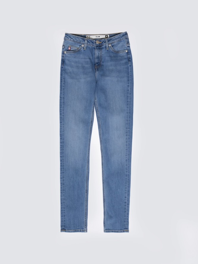 Jeansy damskie z wysokim stanem niebieskie Katrina High Waist 311