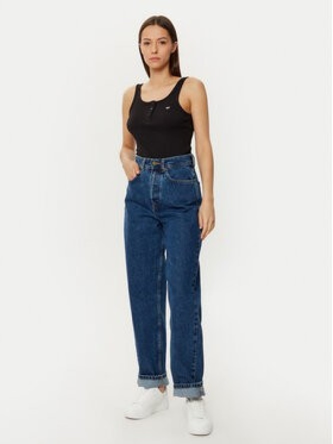 Tommy Jeans Top DW0DW19492 Czarny Slim Fit