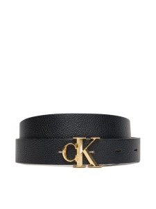 Calvin Klein Pasek Damski Facet Ck Buckle 25Mm Pebble Rev/ LV04F7044G Czarny