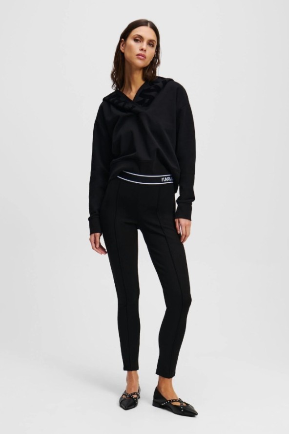 KARL LAGERFELD Czarne damskie legginsy, Rozmiar XS