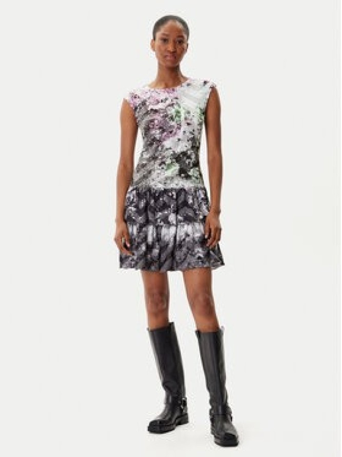 Desigual Sukienka codzienna Grey Lacroix 25WWVK07 Kolorowy Regular Fit