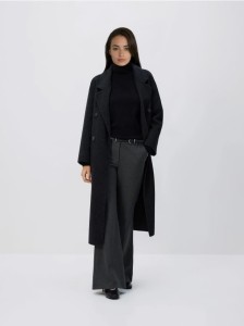 Spodnie z paskiem - szary