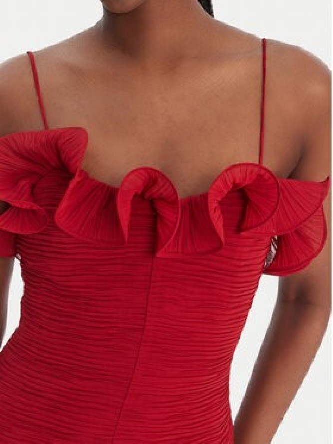 Guess Sukienka koktajlowa W6RK80 WI342 Czerwony Classic Fit