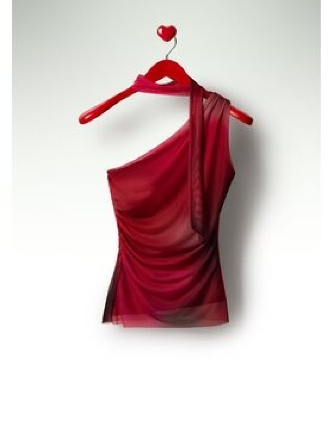 Desigual Bluzka Bratislava 26SWTK31 Czerwony Slim Fit