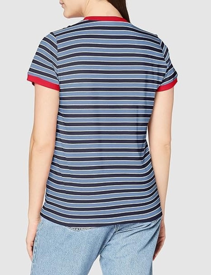 LEE DAMSKA KOSZULKA YARN DYE STRIPE TEE FROST PINK L41PKAMC 112109129