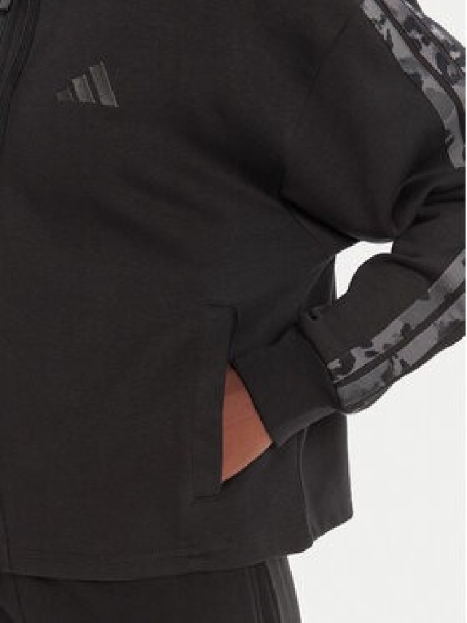 adidas Bluza Animal Print 3-Stripes JM1862 Czarny Loose Fit