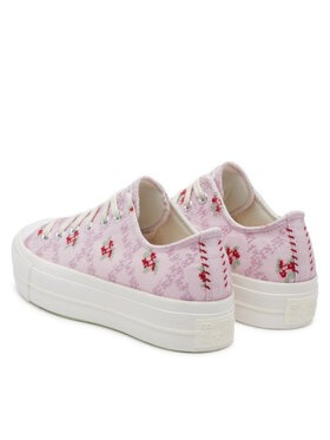 Converse Trampki Chuck Taylor All Star Lift Platform Rose Cross Stitch A13660C Różowy