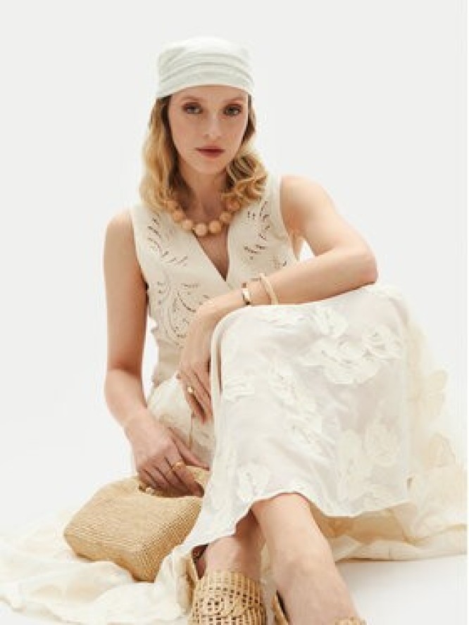 ACCESS FASHION Spódnica maxi 53-6025-558 Écru Regular Fit