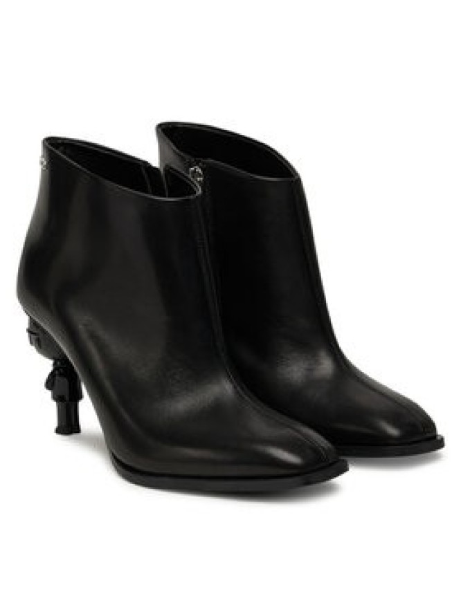 KARL LAGERFELD Botki Nft Heel Zip KL39135 Czarny