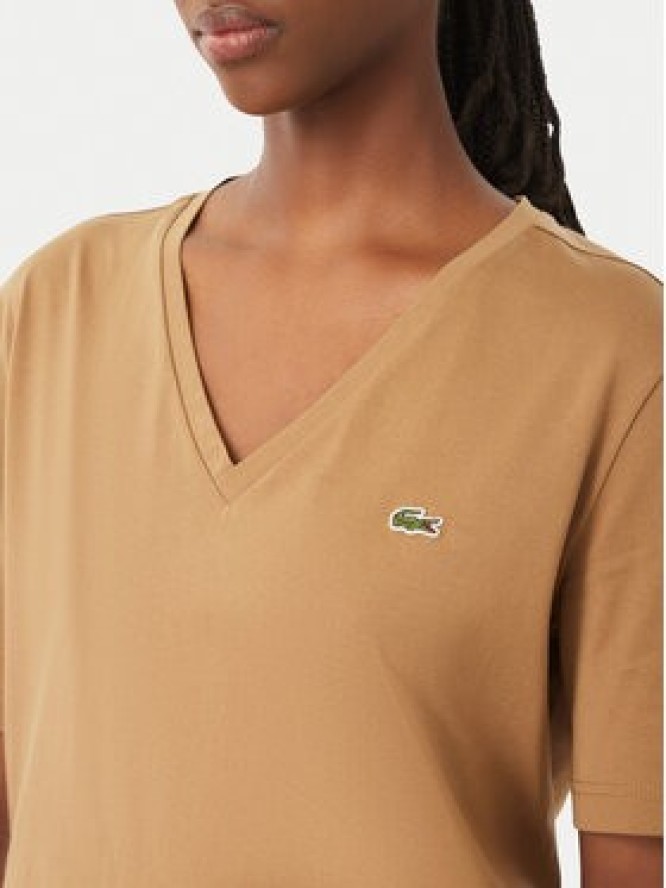 Lacoste T-Shirt TF7300 Brązowy Regular Fit