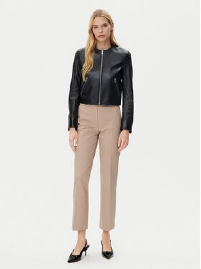 BOSS Kurtka skórzana Sadenita 50531325 Czarny Regular Fit