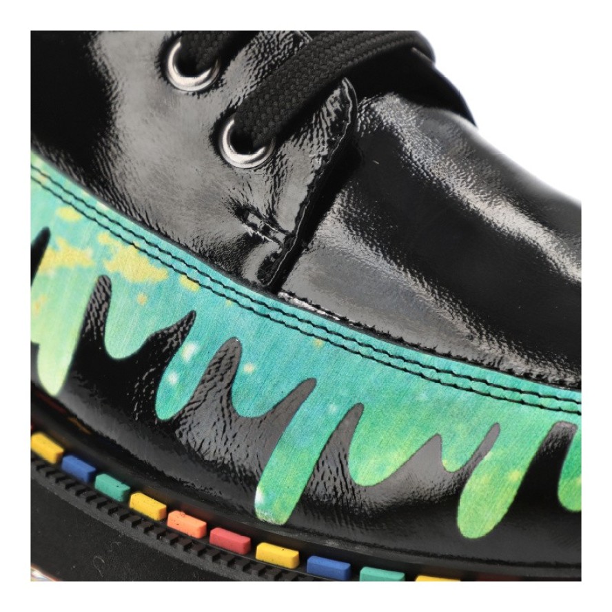 Czarne Półbuty Ravini Stylowe Obuwie Damskie Premium