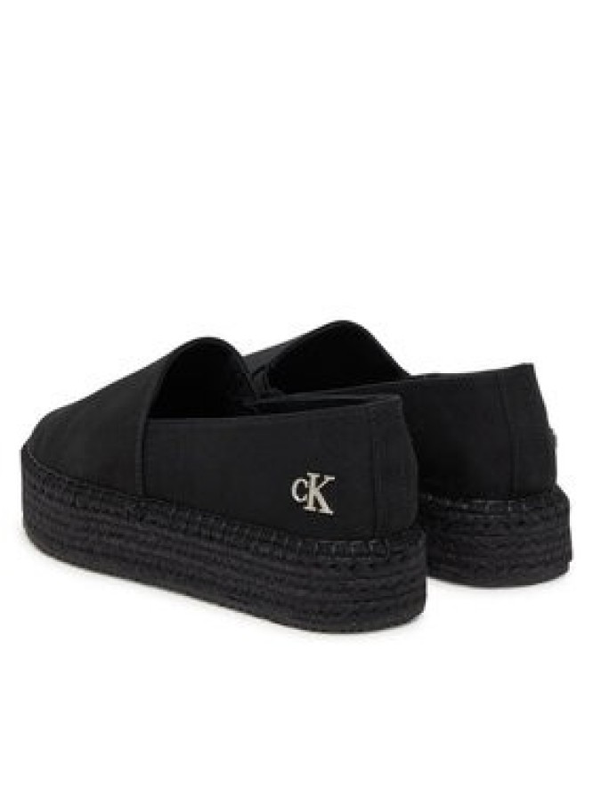 Calvin Klein Jeans Espadryle Flatform Esdparille Mg/Hdw YW0YW01737 Czarny