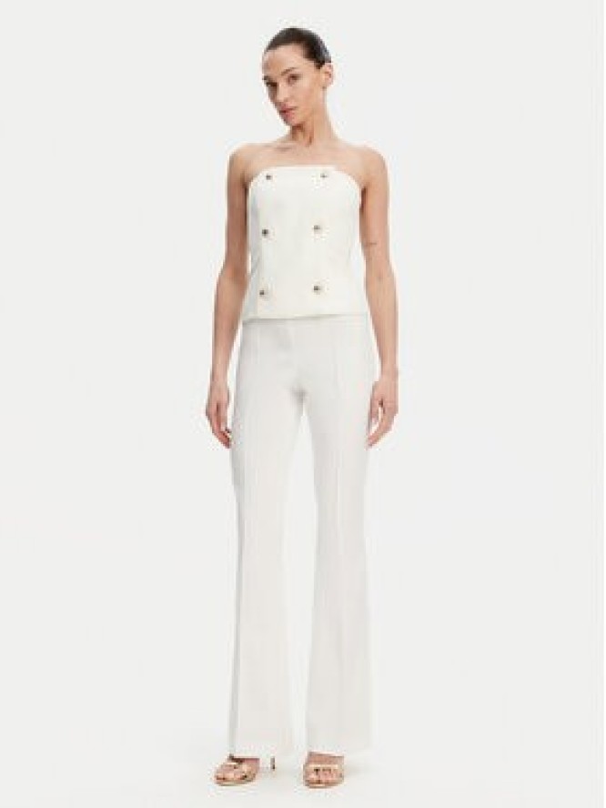 Fracomina Spodnie materiałowe FR25SVA006W51501 Écru Flare Fit