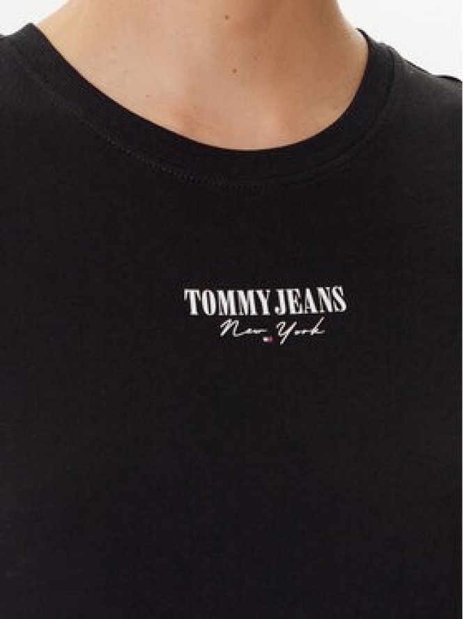 Tommy Jeans T-Shirt Essential DW0DW20913 Czarny Slim Fit