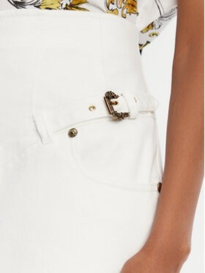 Versace Jeans Couture Spódnica jeansowa 78HAE85E Biały Regular Fit