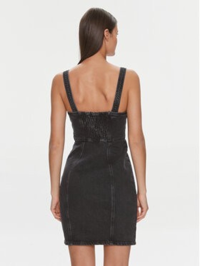 Tommy Jeans Sukienka jeansowa DW0DW17698 Czarny Slim Fit