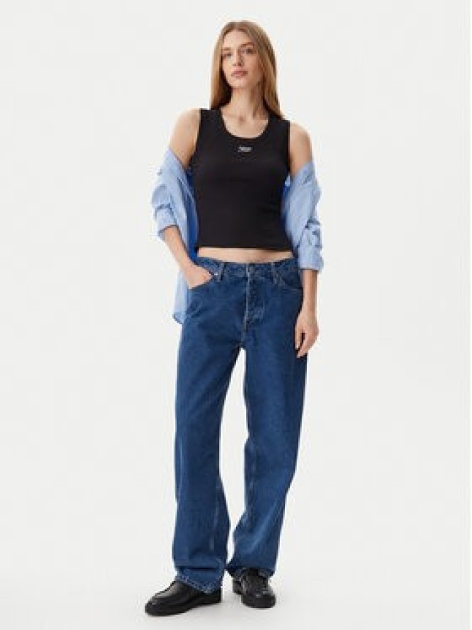 Tommy Jeans Top DW0DW21369 Czarny Slim Fit