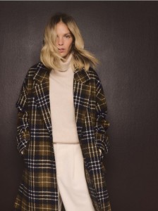 Płaszcz z wełną - wielobarwny