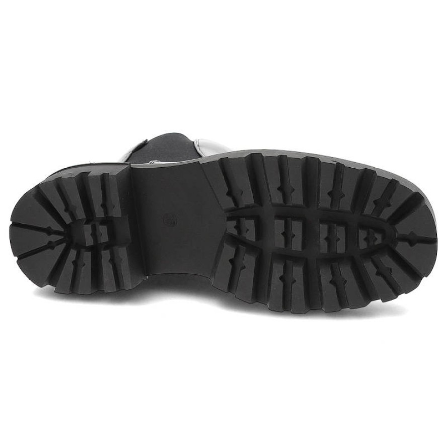 Czarne Botki Cross Jeans Ocieplane Obuwie Damskie