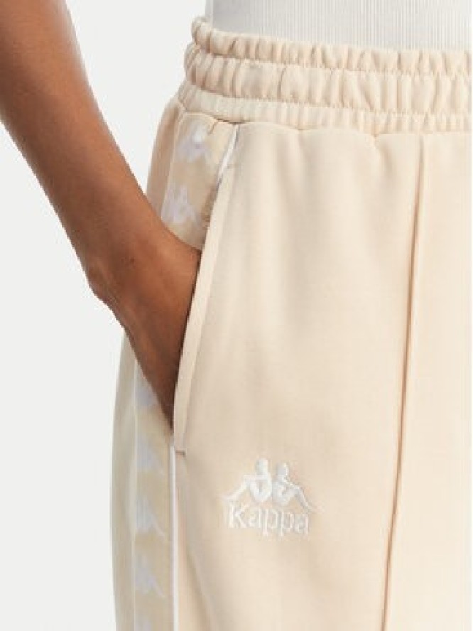 Kappa Spodnie dresowe Banda Malorie 37256WW Écru Regular Fit